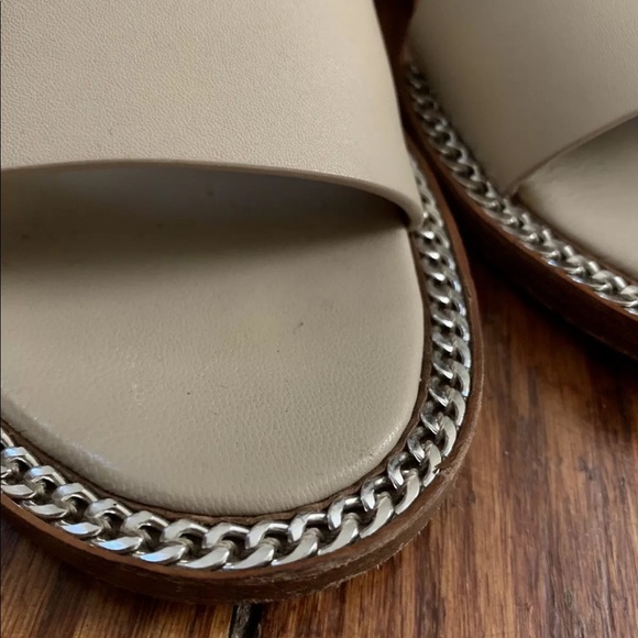 Givenchy Nude Chain Inset Inlay Flat Strap Sandals - Picture 4 of 9